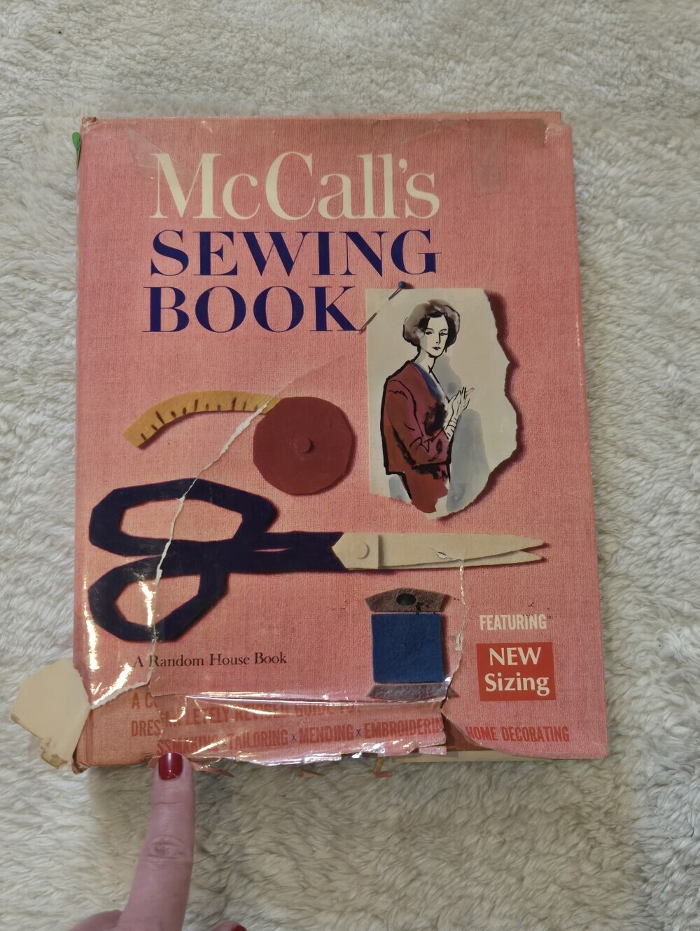 McCall’s Vintage Sewing Book Hardcover Random House Mid Century Craft Guide 1968